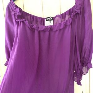 D&G Dolce and Gabana peasant blouse